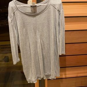 Long thin grey dress shirt